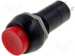 Бутон PS11ARD Превключвател: бутон; Позиции:2; SPST-NO; 1A/250VAC; червен; O12mm